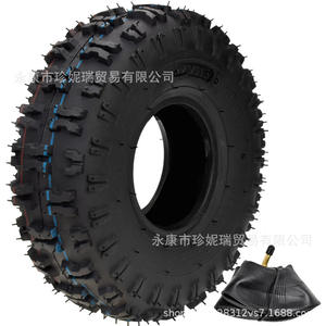 Pneu de tracteur agricole Fvrito 4.10-4, design diagonale, motif papillon, pour remplacement sur chariot à plateau, chariot à main, chasse-neige - Product Image 2