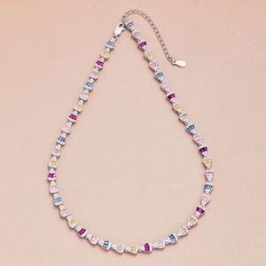 Collares de tenis Dylam Glamorous con diseño elegante para mujer, de plata S925 con baño de rodio y circonitas 5A, ideales para ocasiones de moda. - Product Image 6