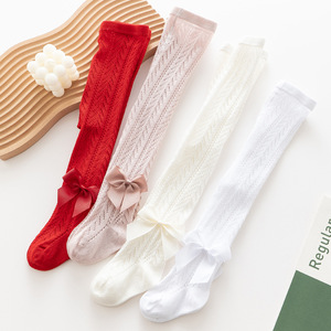 Collants <span class=keywords><strong>de</strong></span> Style espagnol pour bébé, en coton peigné, en maille respirante pour nouveau-né, collants <span class=keywords><strong>fantaisie</strong></span> pour bébé fille - Product Image 1