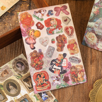Livre d'autocollants 30 feuilles/paquet, style rétro, motifs vintage, motifs polyvalents, journaux, décorations DIY, collage artistique
