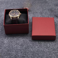 Boîte à montre rigide personnalisée avec couvercle rabattable, boîte de luxe en papier pour emballage de montre avec insert en éponge pour le rangement de montres-bracelets et les cadeaux
