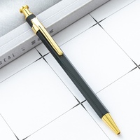 Stylo bille hexagonal à bouton-poussoir de 1,0 mm, logo personnalisé, stylo d'écriture pour le bureau et les étudiants, stylo publicitaire promotionnel pour hôtel