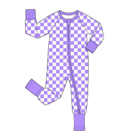Opvouwbare wantjes met voetjes, bamboe baby romper, dubbel gecombineerde rits slaappak, zacht, CPC en CPSIA gecertificeerd, op maat gemaakt
