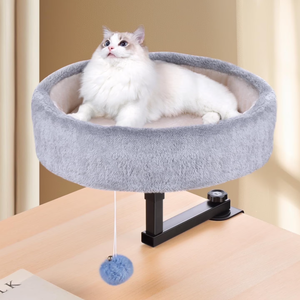 Desk <b>Bed</b> Soft Faux Fur Fabric, 360.Rotating & Height Adjustable, <b>Nest</b> Modern Indoor Furniture - Product Image 1