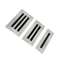 Diffuseur linéaire à fentes encastrable moderne pour CVC, grille d'air invisible en aluminium pour plâtre, sortie d'air blanc thermolaqué