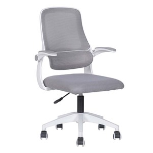 Silla de Oficina Misaki 7059, Marco Blanco, Malla Gris, Soporte Lumbar, Silla Ergonómica para Oficina en Casa - Product Image 4
