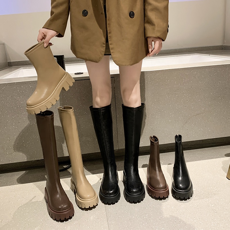 Botas Deportivas para Mujeres Rodilla Botas Altas Plataforma Suela Gruesa  Estiramiento Casual Botas para Estudiantes Zapatos De Mujer,Brown-39 :  Amazon.es: Zapatos y complementos