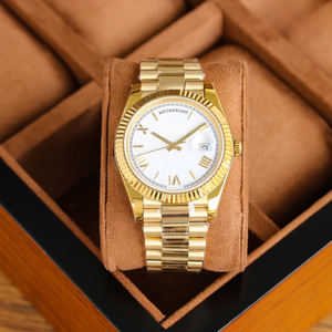 Calendrier classique luxueux pour hommes et femmes, mouvement automatique, cristal saphir, montre-bracelet résistante à l'eau - Product Image 2