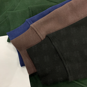 <b>Bulk</b> Custom Emboss Print 80 Cotton 20 Polyester Blend Breathable Sportwear Solid Color Loose Drop Shoulder Unisex Hoodie - Product Image 6