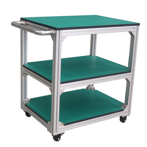 Usine directe robuste 3 niveaux chariot à outils roulants chariot de rangement utilitaire en métal avec tiroir pour garage <span class=keywords><strong>atelier</strong></span> étagère en aluminium - Product Image 5