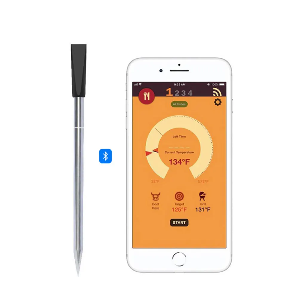 Wireless Bluetooth Food BBQ Thermometer Mobile APP New Kitchen Food Barbecu Thermometer Meat Thermometer