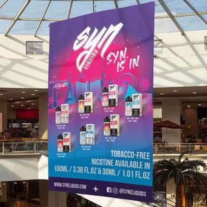 Panneau publicitaire personnalisé imprimé, support de suspension en vinyle pour affiches et bannières, utilisation intérieure et extérieure, suspension au plafond - Product Image 2