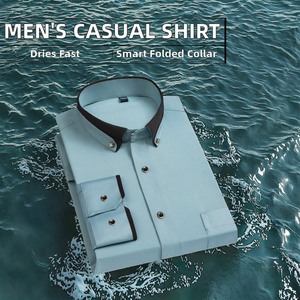 Exve Exclusive 2026 Chemise Homme à simple boutonnage, anti-plis, respirante, écologique, anti-rétrécissement, à manches longues, pour automne, style Business Casual - Product Image 2