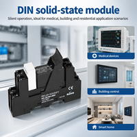 Modul Relay Elektromagnetik AC/DC 2 Kanal Tertutup Subminiatur untuk Pemasangan DIN-Rail dengan Daya Tinggi