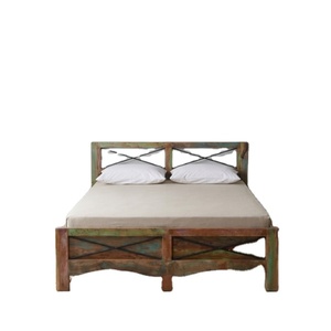 Lit en bois massif de style moderne, taille king size, pour la maison, l'hôtel, l'appartement ou la villa, meubles de chambre durables, fabrication en usine - Product Image 1