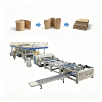 Línea de Producción de Cartón Corrugado de 3/5/7 Capas, Máquina Corrugadora Automática para Fabricación de Cajas