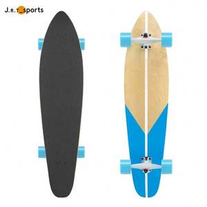 थोक वयस्क स्केटबोर्ड कस्टम मछली आकार लकड़ी के फैशन लंबे स्केट बोर्ड - Product Image 2