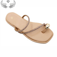 Sandales et pantoufles décontractées d'extérieur confortables pour femmes, de haute qualité, à bout fermé, à semelle plate, pour la vente en gros