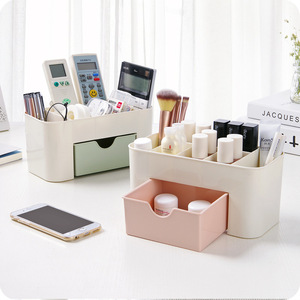 Makeup Organizer <b>Box</b> With <b>Drawer</b> Plastic Cosmetic <b>Storage</b> Desktop Compartment For Skin Care And Jewelry - Product Image 4