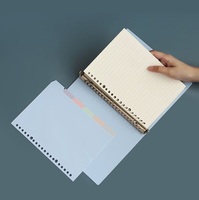 Vente en gros de planificateurs de couvertures en plastique PP bon marché pour carnets à reliure à spirale avec diviseurs d'index