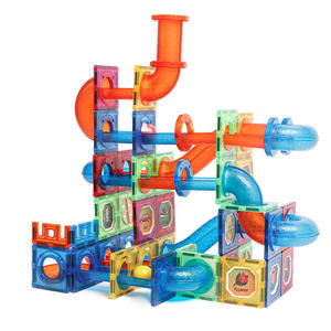 Il marmo magnetico 3D esegue giocattoli educativi da costruzione a blocchi magnetici gioco di rotolamento della palla giocattolo da costruzione giocattolo di marmo corre giocattolo - Product Image 4