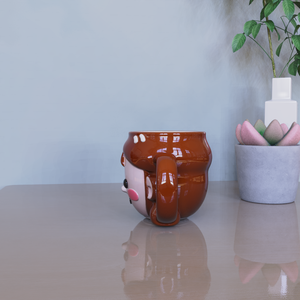 Nhà Máy Bán buôn tùy chỉnh dễ thương mỉm cười Kid mặt Mug gốm với xử lý 3D phim hoạt hình nhân vật cốc cà phê cho món quà trang trí nội thất - Product Image 6