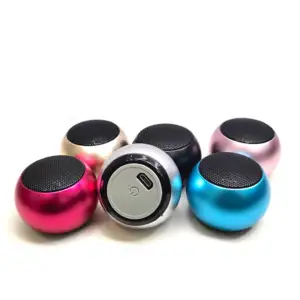 M3 Speaker Mini nirkabel portabel, pengeras suara aktif TWS musik Hifi 1.25 inci BT logam Mini luar ruangan hadiah