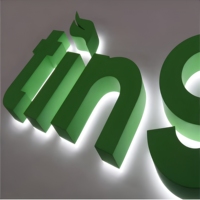 Panneau de signalisation LED 3D en acrylique rétroéclairé étanche DakeSign pour hôtels et restaurants, publicité, décoration, éclairage directionnel