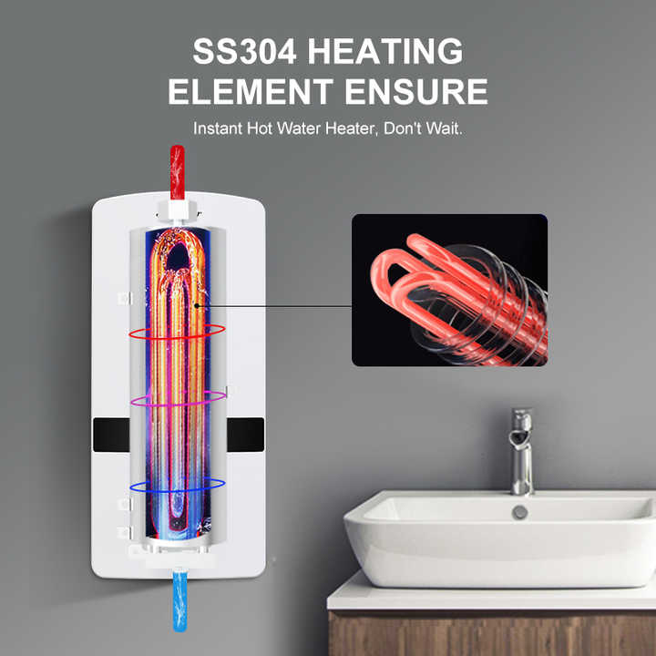 Wall Mounted Electric Water Heater for Ethiopia Small Size ABS Plastic OEM ODM Instant Geyser