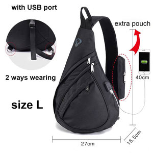 Tùy Chỉnh Màu Đen Chống Nước Nylon Duy Nhất Dây Đeo Vai Du Lịch Chéo Cơ Thể Trở Lại Gói Túi Sling Sack Ba Lô Cho Nam Giới Phụ Nữ - Product Image 3