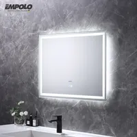 المياه الفضة واقية مكافحة الضباب مرآة غير قابلة للكسر Led الحمام الحائط مرآة لوضع مساحيق التجميل الحمام مرآة ذكية مع أضواء LED