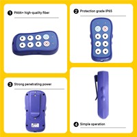 Télécommande radio sans fil industrielle NIMI-6S à 6 boutons, réponse rapide, étanche IP65, pour palan, grue, treuil, portée de 225 m