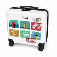 Valise rigide personnalisable de 18 pouces, bagage cabine à peindre soi-même, bagage d'embarquement peint à la main, bagage cabine pour enfant