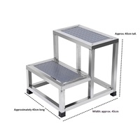 Tabouret marchepied double couche en acier inoxydable, antidérapant, pour pharmacie, hôpital, chirurgie gynécologique