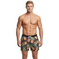Shorts de bain d'été personnalisés imprimés pour hommes, séchage rapide, légers, 100% polyester