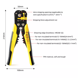 Pince à sertir multifonction professionnelle pour câbles, outil réglable pour dénuder les fils et sertir les bornes - Product Image 2