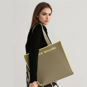 Gran oferta de Otoño de Europa, bolso de hombro de punto sencillo de gran capacidad personalizado para mujer, bolso de playa de punto de ganchillo para mujer - Product Image 1