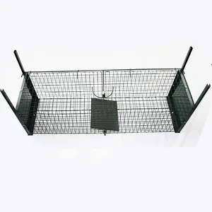 Trampa plegable de metal para perros con animales vivos para uso agrícola para atrapar ardillas zorro conejo y ratas rendimiento de alto costo y caja empaquetada