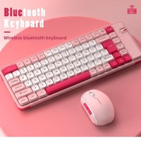 Set de Teclado y Ratón Inalámbrico de Modo Dual QW07, para Laptop, Interfaz USB, 1600 DPI, Ergonómico