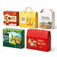 Boîte d'emballage pour cils biodégradable de qualité alimentaire avec poignée, en carton ondulé imprimé couleur, pelliculage mat, logo personnalisé, vernis sélectif UV