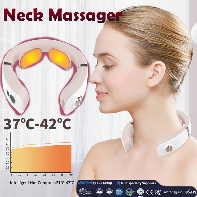 Multifunctional Neck Massager with Heat Portable Electric Neck Massager Shiatsu Neck Massager Cervical Neck Shoulder Massager
