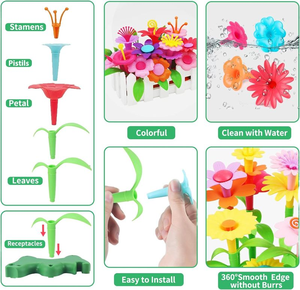 46/52/pz Set di giocattoli da costruzione da giardino in stile creativo Bouquet artistico - Product Image 3