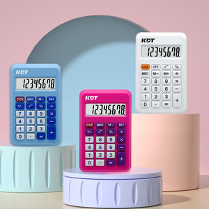हॉट सेलिंग मिनी कैलकुलेटर बच्चों की जेब उपहार 8 अंकों का बड़ा एलसीडी रंगीन पोर्टेबल स्कूल ऑफिस बैटरी संचालित दोहरी रबर - Product Image 5