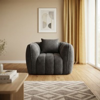 Canapé mobile deux places de style rétro VONLIVA avec tissu en mousse haute densité pour les petits espaces, meubles de salon