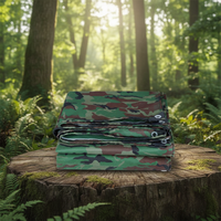 Bâche en PE verte YRH Factory, bâche de camouflage en polyéthylène pour camping, chasse, abri, couverture de camion, rouleau de bâche camouflage