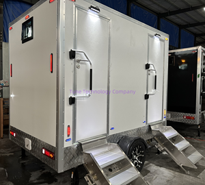 Royal Gray Deux stalles Portable Toilettes Remorques Salle de bain Remorque Mobile Posh Pots Toilettes pour Concerts Location de mariage - Product Image 3