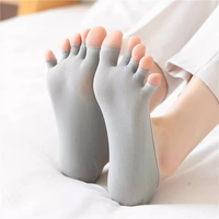 Chaussettes invisibles à cinq doigts pour femmes, fines, respirantes, séchage rapide, design à bout ouvert pour l'été et le quotidien, vente en gros