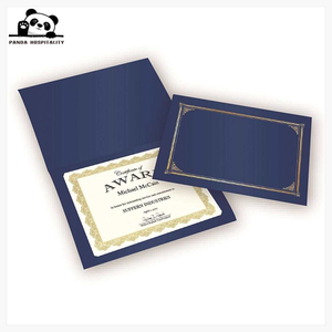 Custom Logo Debossing Gold Foiling Letter Size 8.5x11inches Title Award Folder <strong>Certificate</strong> Holder - Product Image 5