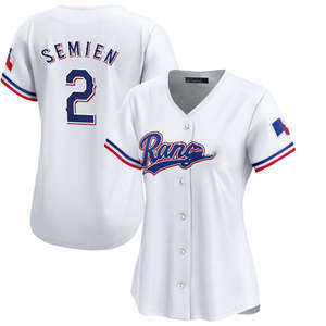 Camiseta de Béisbol Blanca Limitada de Texas para Mujer 2025 - Uniformes Personalizados de Talla Grande, Transpirables, 100% Poliéster, Bordados y Cosidos - Product Image 1
