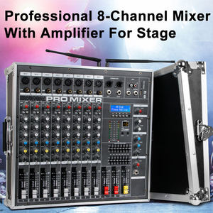 Mezclador Digital Profesional OEM GT8, 16 Tipos de Procesamiento de Efectos Digitales, 8 Canales, Amplificador Mezclador de Audio de 550W*2 - Product Image 4